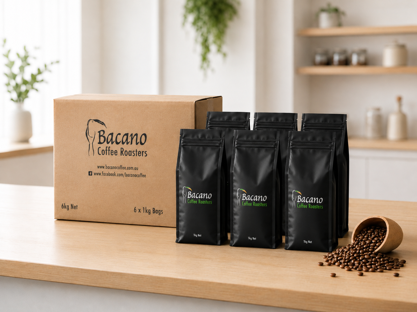 Bacano La Hacienda Espresso Coffee Blend Box 6x 1kg bags (25% Discount)