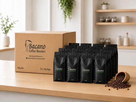 Bacano La Hacienda Espresso Coffee Blend Box 12x 1kg bags (40% Discount)